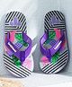 Toothless Leaves Designed  Flip Flops - Grey
