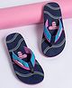 Toothless Abstract Designed Flip Flops - Navy Blue