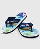 Toothless Sea Life Designed Flip Flops - Navy Blue