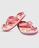 Toothless Tropical Parrot Designed Flip Flops - Light Pink