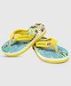Toothless Butterfly Printed Flip Flops - Yellow