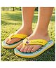 Toothless Butterfly Printed Flip Flops - Yellow