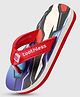 Toothless Abstract Printed Flip Flops - Red