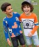 HoneyHap Disney 100% Cotton Knit Full Sleeves T-shirts With Mickey Mouse & Friends Graphics Pack of 2 - Blue & Orange