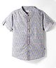 Dew Drops Poplin Woven Half Sleeves Printed Shirt - Grey