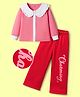 OLLINGTON ST. Cotton Full Sleeves Top & Printed Culottes Set - Pink & Red