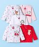 Babyhug Disney Interlock Knit Full Sleeves Jhablas With Marie Print Pack Of 5 - Multicolour