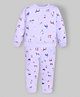Cherry Crumble By Nitt Hyman Hyman Knit Full Sleeves Dog Printed Coordinating Night Suit Set - Lilac