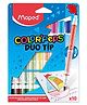 Maped Color Peps Duo Sketch Pens with Fine & Large Point Tip in 10 Shades - Multicolor