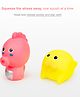 Ratnas Bath Toy Non Toxic Squeezy Aqua Animal Pack of 2 - Pink & Yellow