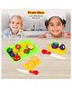 Ratnas Paw Petrol Theme Play Foods  with Child Safe Knife 1 Tray 1 Chopping Board & 6 Fruits - Multicolor