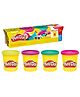 Play Doh Vibrant Play Dough Pack of 4 - Multicolor