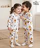 Babyhug Disney Single Jersey Knit Full Sleeves Co-ords Night Suit With Winnie The Pooh Print - White