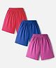 Simply Sinker Knit Shorts  with Polka Dots Print Pack of 3 - Red Royal Blue & Purple
