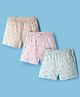 Simply Sinker Knit Shorts With Dino Print Pack Of 3 - Pink Beige & Mint