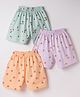 Simply Sinker Knti Shorts With Fruits Print Pack Of 3 - Lilac Orange & Mint
