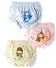 Simply Sinker Knit Panties With Mermaid Print Pack Of 3 - Light Blue Yellow & Pink