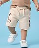 Babyoye 100% Cotton Knit Shorts With Animal Print - Light Brown