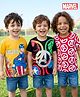 Babyhug Marvel Single Jersey Knit Half Sleeves T-Shirt With Avengers Graphics Pack Of 3 - Red Black & Yellow