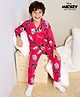 HoneyHap Disney Single Jersey Knit Full Sleeves Co-ord Night Suit With Mickey Mouse Print - Red