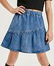 Arias Denim Woven Knee Length Skirts - Blue