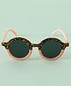 Pine Kids Round Frame Printed Sunglasses - Peach