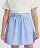 Arias Cotton Woven Skirts With Stripes - Light Blue