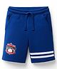 Honeyhap Premium 100% Cotton Looper Knit Knee Length Solid Bermuda With Bio Finish - Limoges & Bright White