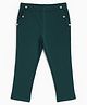 Sportking Cotton Blend Knit Heart Beads Embellished Jeggings - Teal