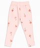 Sportking  Cotton Blend Knit Heart Printed Jeggings - Baby  Pink