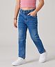 Primo Gino Woven Full Length Washed Comfort Fit Jeans - Blue
