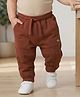 Babyoye 100% Cotton Knit Full Length Solid Color Lounge Pant - Rust Orange