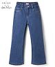 Arias Denim Woven Full Length Flared Washed Jeans - Blue