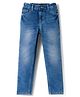 Primo Gino Woven Full Length Washed Straight Fit Jeans - Blue