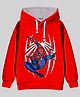 KUCHIPOO Fleece Knit Marvel Featuring Full Sleeves Spiderman Printed Hoodie - Multi Colour