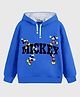 KUCHIPOO Fleece Knit Disney Mickey Mouse & Friends Featuring Full Sleeves Character Printed Winter Hoodie - Multi Colour