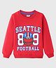 KUCHIPOO Fleece Knit Full Sleeves Seattle 89 Football Text Printed Winter Sweatshirt - Multi Colour