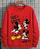 KUCHIPOO Fleece Knit Disney Featuring Full Sleeves Mickey Printed Winter Sweatshirt - Multi Colour