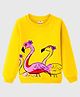 KUCHIPOO Fleece Knit Full Sleeves Flamingoes Printed Winter Sweatshirt - Multi Colour