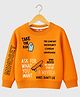 KUCHIPOO Fleece Knit Full Sleeves Typography Printed Winter Sweatshirt - Multi Colour
