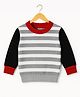 KUCHIPOO Fleece Knit Full Sleeves Striped Winter Sweatshirt - Multi Colour