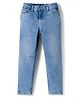 Primo Gino Cotton Woven Full Length Washed Cut N Sew Baggy Fit Jeans - Blue