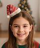 Ziory Christmas Theme Santa Hat Applique Detailed Hair Band - Red