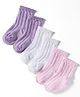 Cute Walk by Babyhug Non Terry Knit Ankle Length Anti Bacterial Socks Pack of 3 - Multicolour