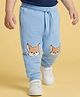 Babyoye 100% Cotton Knit Full Length Lounge Pant with Cartoon Fox Print - Light Blue