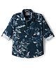 Dapper Dudes Full Sleeves Floral Printed Shirt - Navy Blue