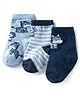 Cute Walk by Babyhug Ankle Length Anti Bacterial Socks with Zebra Design Pack of 3 - Multicolour