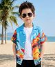 OLLINGTON ST. Cotton Knit Half Sleeve Printed Shirt With Inner T-Shirt - Multicolor