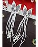 Kamule Glitter & Pearl Embellished Butterfly Applique Detailed Hair Clips - White