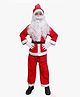 Itsmycostume Christmas Theme Full Sleeves Santa Claus Costume Set With Beard & Belt - Red & White
